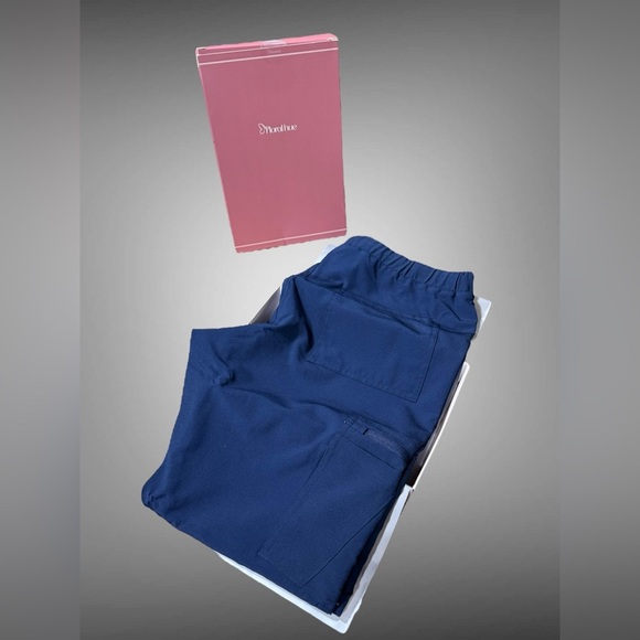 Navy Blue Scrub Pants by Flora-Hue Size M New In Box - Picture 3 of 10